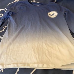 Blue and white ombré long sleeve